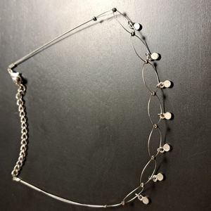 Silver-toned Choker Neckace